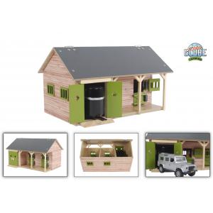 Kids Globe horse stable with 2 boxes and storage 1:32 34x22x19cm - Kids Globe Farmer - 610249