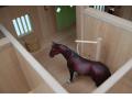 Kids Globe horse corner stable with 4 boxes and storage 1:24 68x77x27cm pink - Kids Globe Farmer - 610210