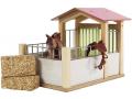 Kids Globe horse box 1:24 14x21,5x15,5cm pink (excl. accessories) - Kids Globe Farmer - 610206