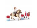 Horse stall with Arab horses and groom - Schleich - 72157