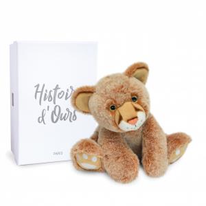 Histoire d'ours - HO3057 - Bébé Lion 25 cm  en boîte carton (463220)