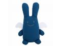 Ange Lapin Doudou avec Hochet 20Cm - Coton Bio Bleu Denim - Trousselier - V1081 65