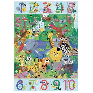 Puzzle géant - 1 à 10 Jungle - Djeco - DJ07148