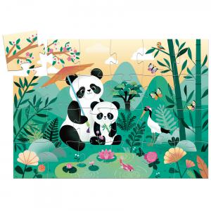 Puzzle silhouette - Léo le Panda - 24 pcs - Djeco - DJ07282