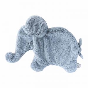 Éléphant doudou bleu Oscar - Position allongée 42 cm, Hauteur 25 cm - Dimpel - 884832