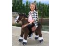 Ponycycle Cheval marron chocolat avec sabot blanc, frein et son à monter Age 3-5 ans - Hauteur assise (cm) 58 - Ponycycle - Ux421