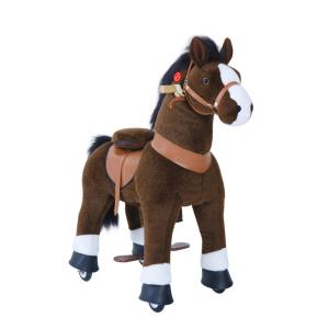 Ponycycle Cheval marron chocolat avec sabot blanc, frein et son à monter Age 3-5 ans - Ponycycle - Ux421