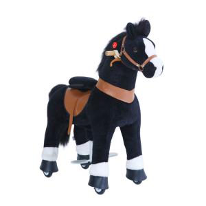 Ponycycle Cheval noir avec sabot blanc, frein et son à monter Age 4-8 ans - Hauteur assise (cm) 58 - Ponycycle - Ux426