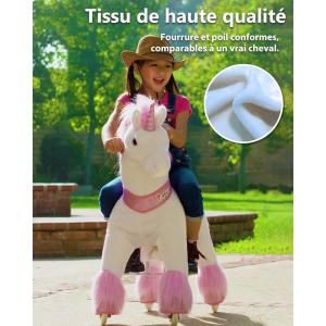 Ponycycle Licorne rose à monter Age 4-8 ans - Hauteur assise (cm) 58 - Ponycycle - Ux402