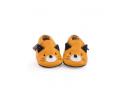 Chaussons cuir chat moutarde Les moustaches 12/18 m - Moulin Roty - 666529
