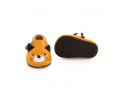 Chaussons cuir chat moutarde Les moustaches 18/24 m - Moulin Roty - 666530