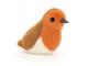 Peluche oiseau rouge-gorge - L: 9 cm x l : 7 cm x H: 10 cm