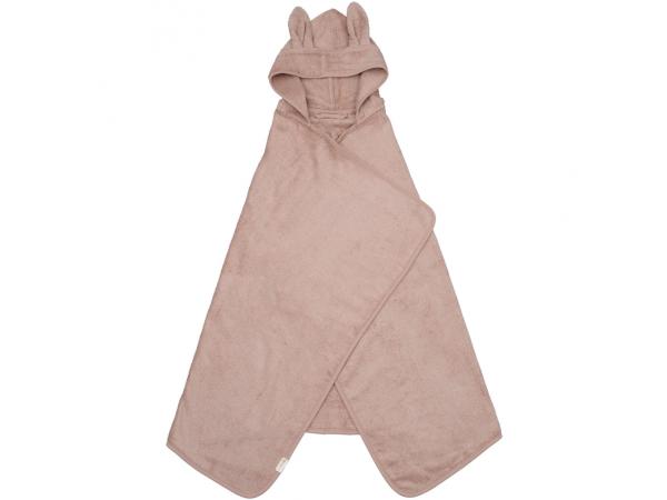 Hooded junior towel - bunny - old rose, old rose-one size