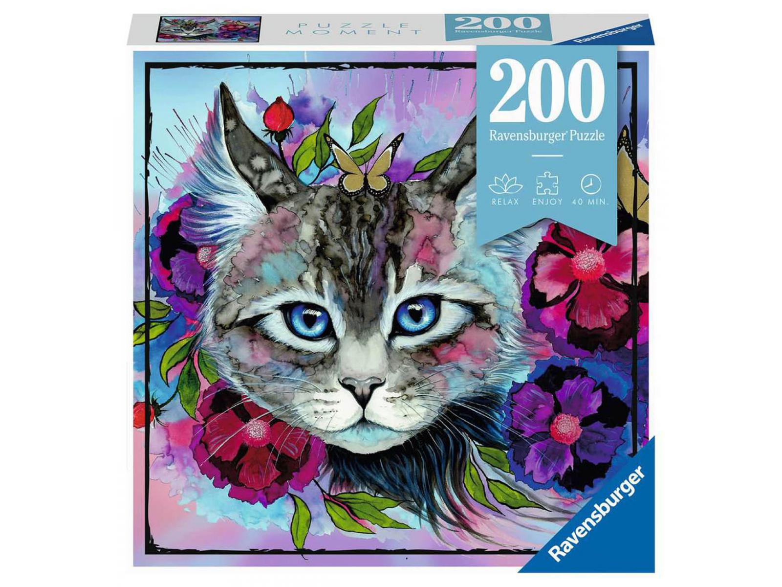Ravensburger - Puzzles adultes - Puzzle Moment 200 pièces - Œil de chat