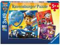 Puzzles 3x49  pièces -  Chase, Marcus et Stella / Pat'Patrouille, le Film - Ravensburger - 05218