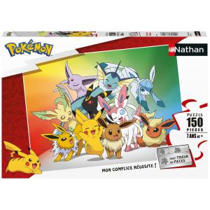 Puzzle 150  pièces -  Evoli et ses évolutions / Pokémon - Nathan puzzles - 86030