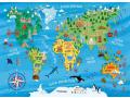 Puzzle 100 pièces - Carte du monde des monuments - Nathan puzzles - 86775