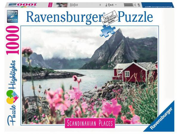 Puzzles adultes - puzzle 1000 pièces - reine, lofoten, norvège (puzzle highlights)