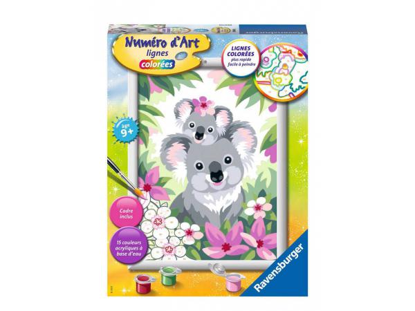 Jeux créatifs - numéro d'art - moyen - maman koala et son bébé