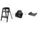 Chaise STEPS hêtre noir avec baby set et tablette