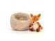 Peluche Hibernating Fox - L: 12 cm x l : 12 cm x H: 7 cm
