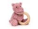 Fuddlewuddle Hippo Wooden Ring Toy