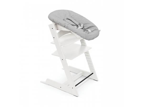Chaise tripp trapp blanche avec newborn set