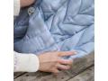 Transat Bliss Bleu en coton, Matelassage Pétale ( Cadre gris clair) - Babybjorn - 006123