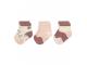 Lot de 3 Socquettes GOTS offwhite-powder pink-rust Size: 15-18