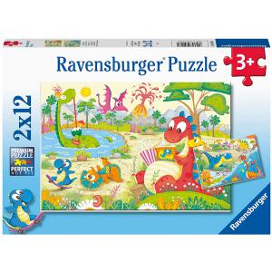 Puzzles enfants - Puzzles 2x12 pièces - Mes dinos préférés - Ravensburger - 05246