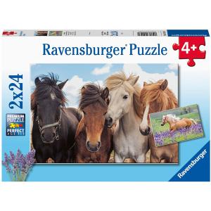 Puzzles 2x24  pièces -  L'amour des chevaux - Ravensburger - 05148