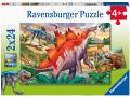 Puzzles enfants - Puzzles 2x24 pièces - Mammouths et dinosaures - Ravensburger - 05179