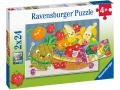 Puzzles enfants - Puzzles 2x24 pièces - Les petits fruits et légumes - Ravensburger - 05248