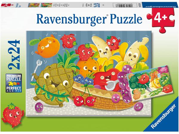 Puzzles 2x24 pièces - les petits fruits et légumes