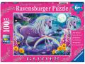 Puzzles enfants - Puzzle 100 pièces XXL - Licorne scintillante (Collection Paillettes) - Ravensburger - 12980