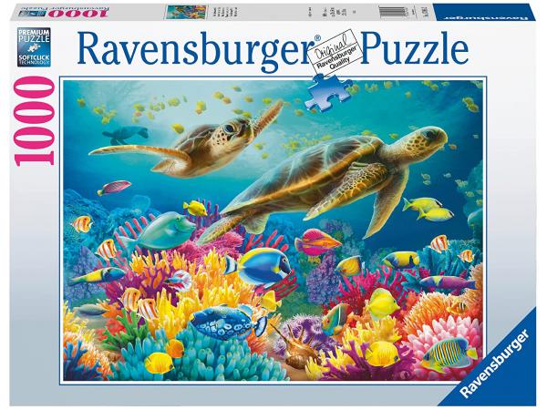 Puzzles adultes - puzzle 1000 pièces - le monde sous-marin bleu