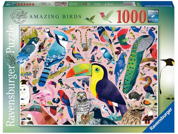 Puzzle 1000 pièces - oiseaux extraordinaires / matt sewell