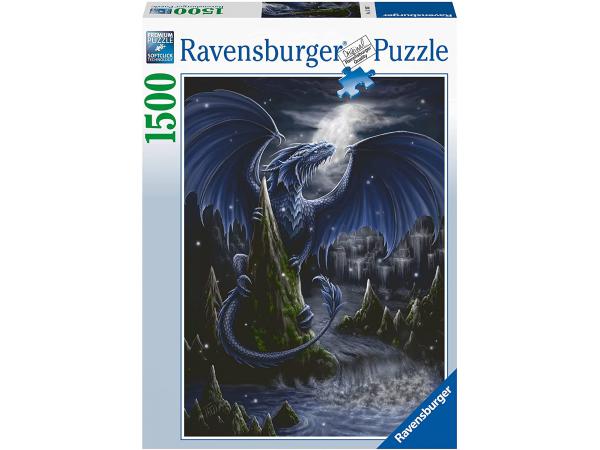 Puzzles adultes - puzzle 1500 pièces - le dragon bleu