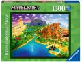 Puzzles adultes - Puzzle 1500 pièces - Le monde de Minecraft - Ravensburger - 17189