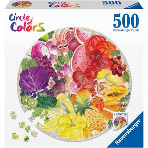 Puzzle rond 500 pièces - Fruits et légumes (Circle of Colors) - Ravensburger - 17169