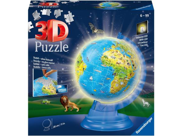 Puzzle 3d globe illuminé 180 p