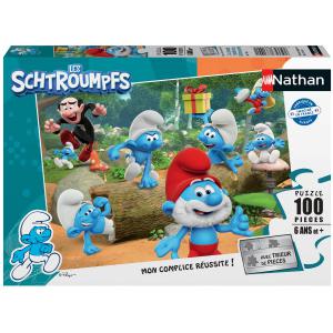 Puzzle 100 pièces - La grande famille des Schtroumpfs - Nathan puzzles - 86149
