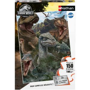 Puzzle 150 pièces - Les dinosaures de Jurassic World / Jurassic World 3 - Nathan puzzles - 86157
