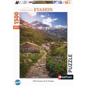 Puzzle Nathan 1500 pièces - Petit hameau de la VaNathanoise - Nathan puzzles - 87285