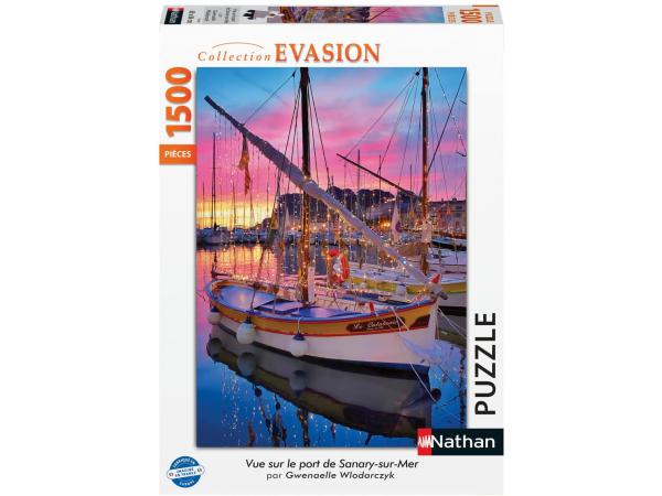 Puzzle nathan 1500 pièces - vue sur le port de sanathanary-sur-mer