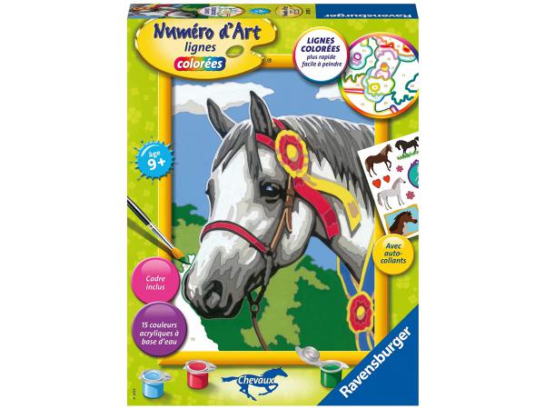 Jeux créatifs - numéro d'art - moyen - cheval à la cocarde
