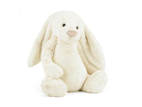 Peluche bashful cream bunny huge - l: 12 cm x l : 21 cm x h: 51 cm