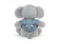 Peluche Backpack Elephant - L: 9 cm x l : 10 cm x H: 22 cm - Jellycat - BP4E