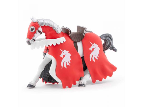 Figurine cheval du chevalier licorne à la lance