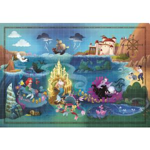 Puzzle adulte, Disney Maps - 1000 pièces - La Petite Sirène - Clementoni - 39664